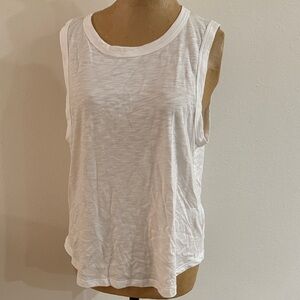 Beyond Yoga sz M White Muscle Tee great like new condition modal cotton blend